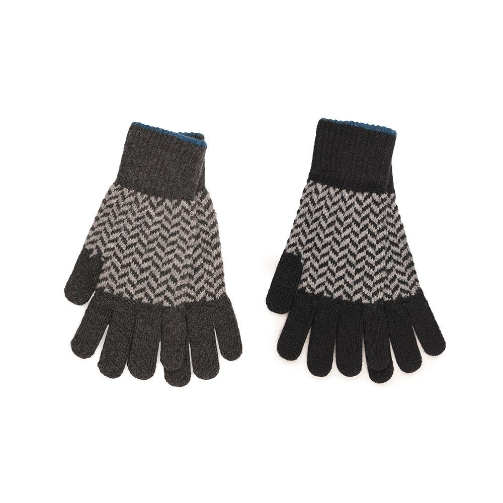 A2Z Mens hombre Paquete de 2 Cálidos Invierno Suaves Lana Guantes Dedos Enteros Afelpados Elásticos De punto Nieve Mitones Hombre