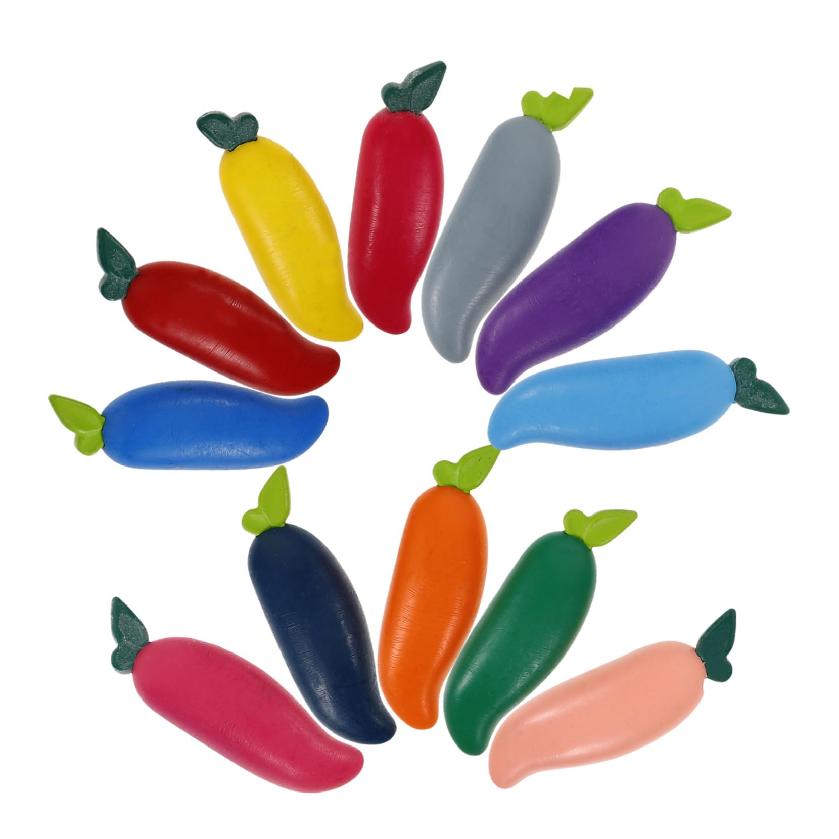 VILLCASE Boys and Girls' Fruits Shaped Crayons Set 12pcs Toddlers' Coloring Pencils Durable Washable Perfect for Art Projects