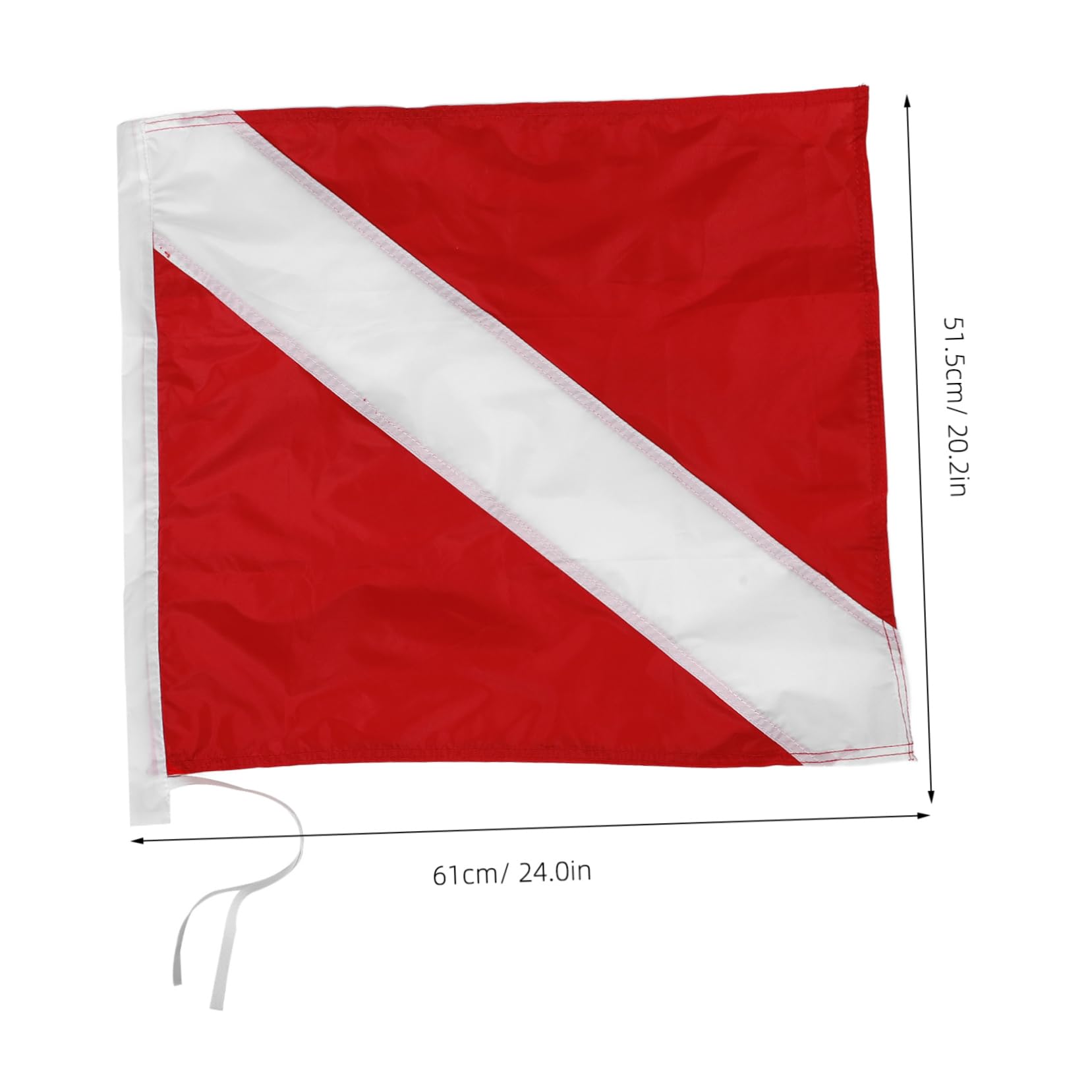 Kisangel Detachable Dive Flag Reinforced Pole Portable Warning Diving Flag for Boating Water Activities High Visibility Dive Signal