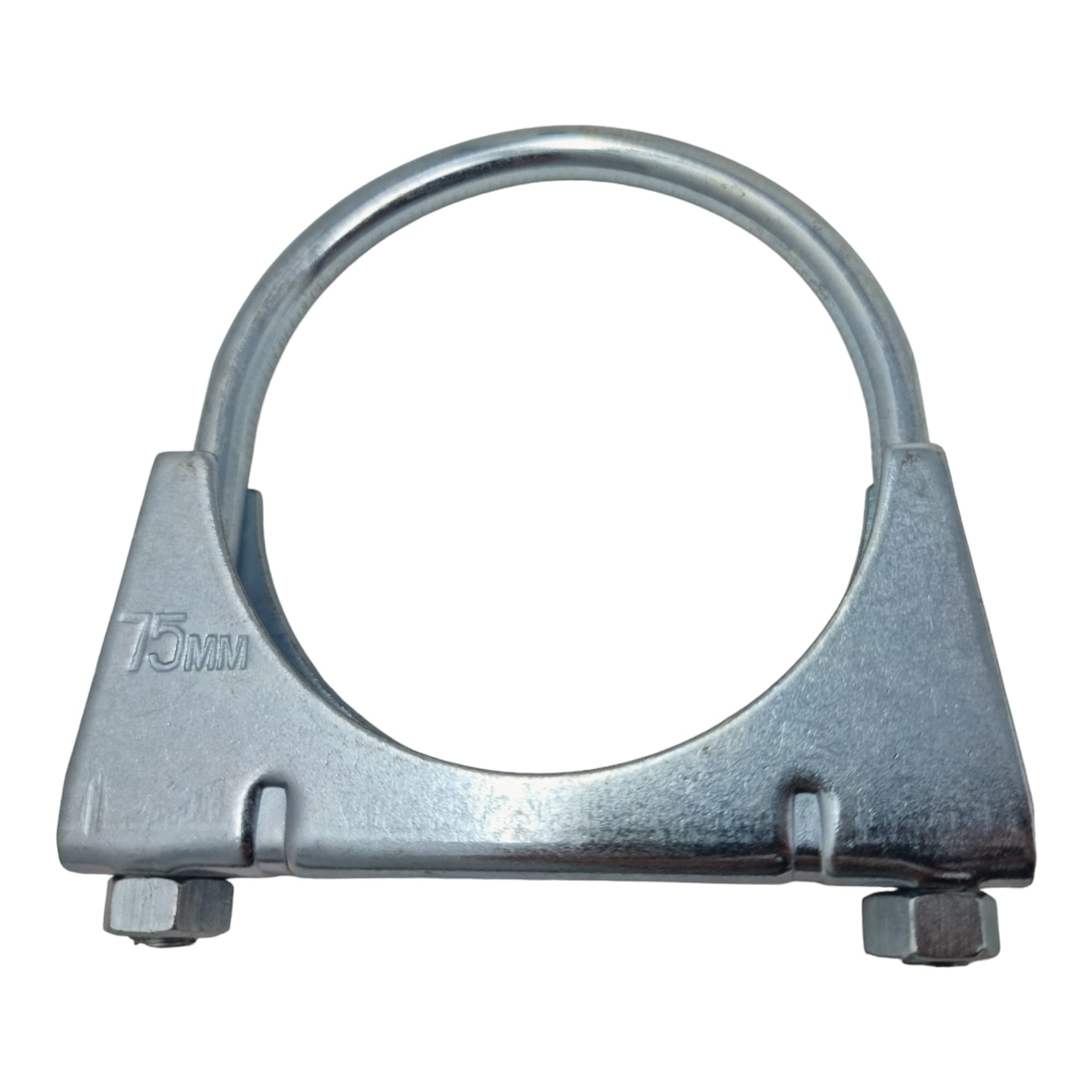 75mm Universal U Bolt Exhaust Clamps - Heavy Duty Clamp & Nuts (Pack of 2)
