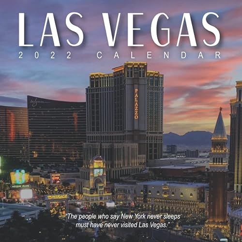 Las Vegas 2022 Calendar: From January 2022 to December 2022 - Square Mini Calendar 8.5x8.5" - Small Gorgeous Non-Glossy Paper