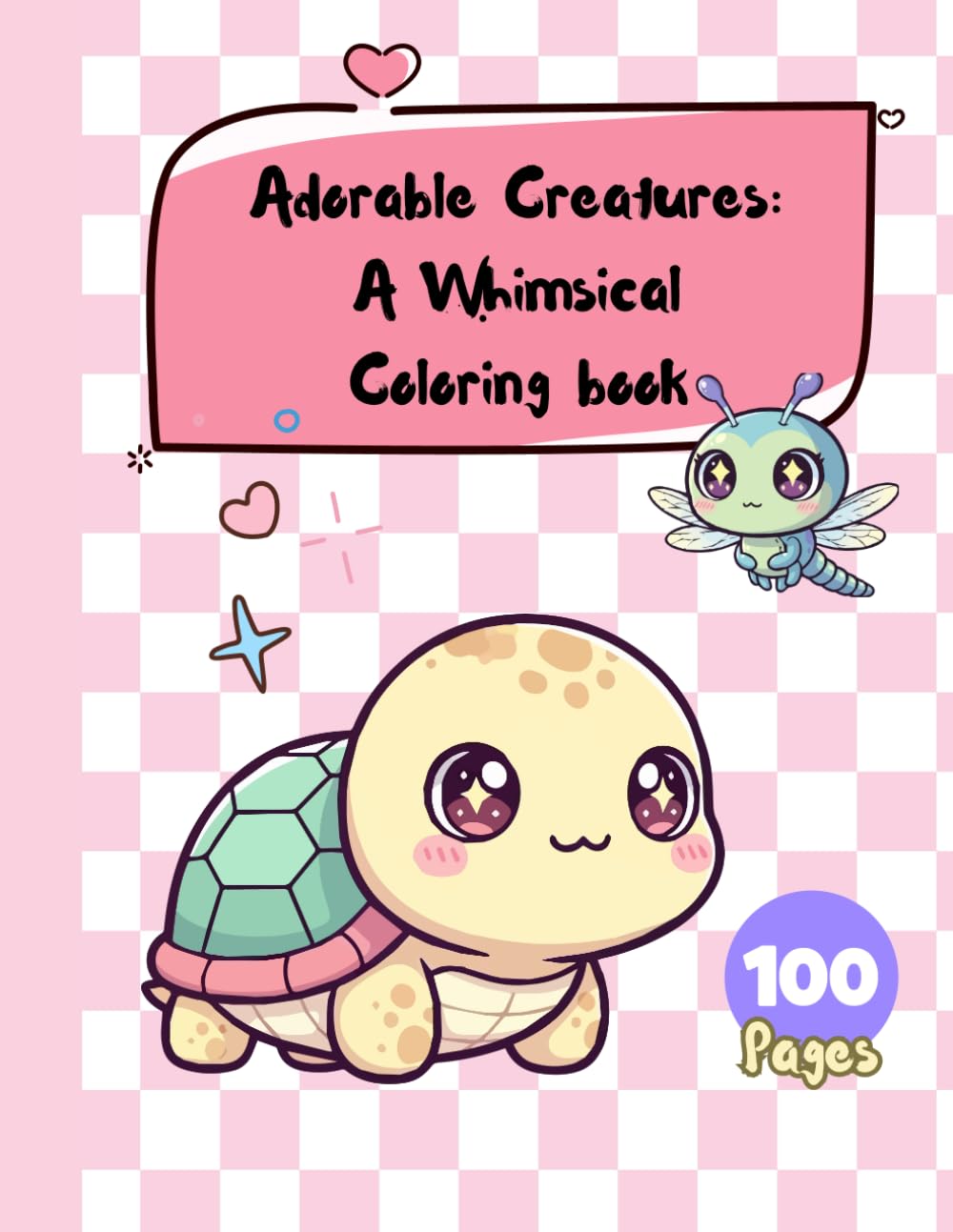 Adorable Creatures: A whimsical coloring book | 8.5" x 11" | 100 pages