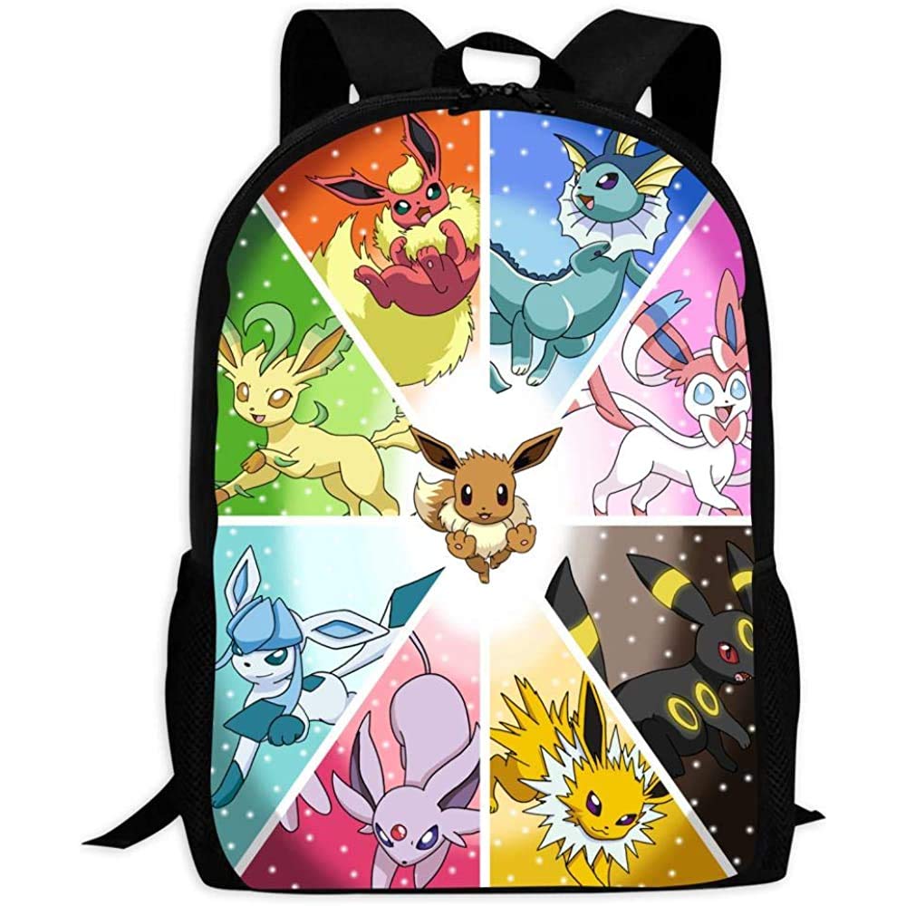 Daypack,E-Evee Evolution Cartoon Bookbag,Casual Shoulder Backpacks for Adult Outdoor Gym,43x28x16cm
