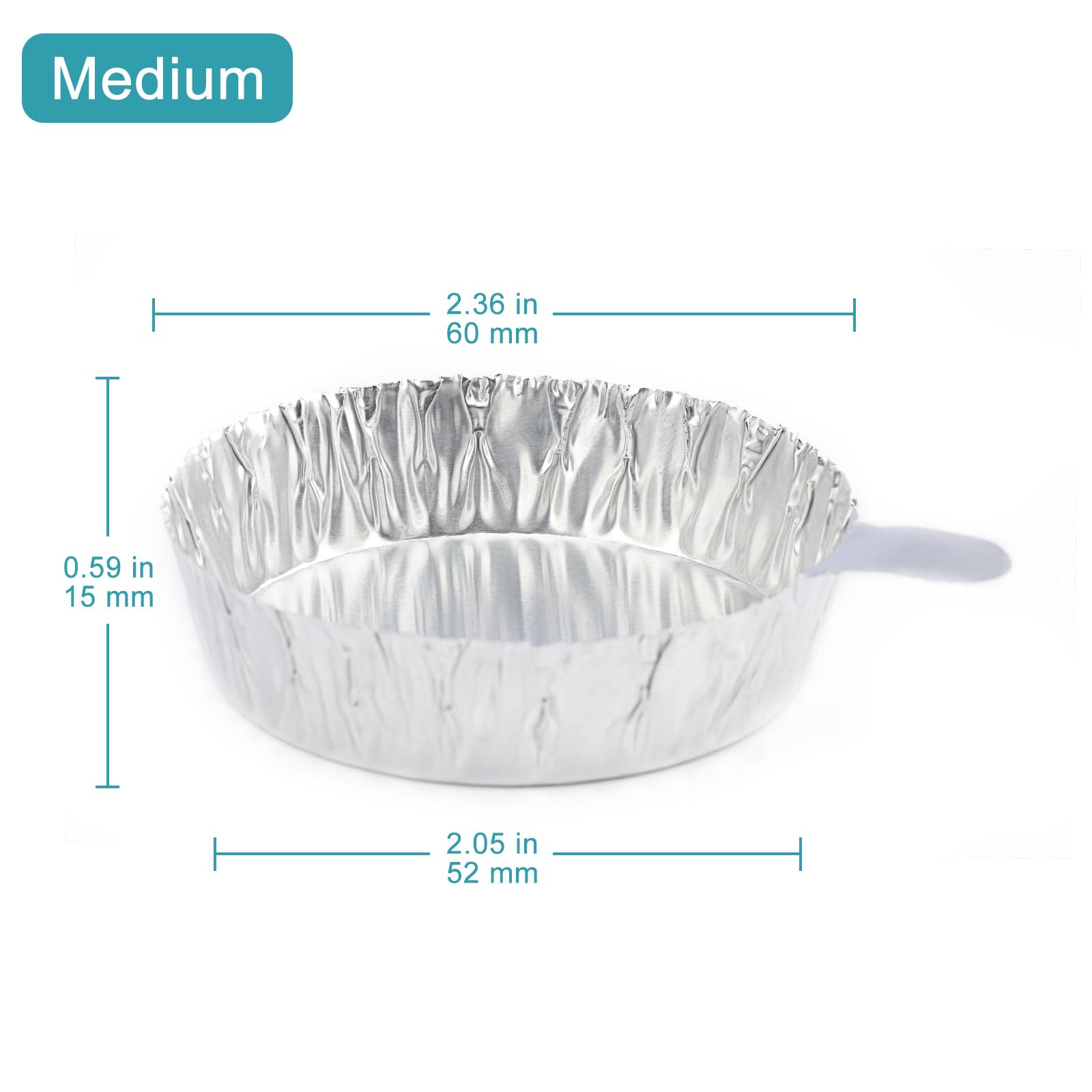 stonylab Coupelles de Pesée en Aluminium Jetables avec Poignées, Coupelles de Pesée pour Poudres et Liquides, 100 Pièces, pour Expériences Chimiques, Moyenne