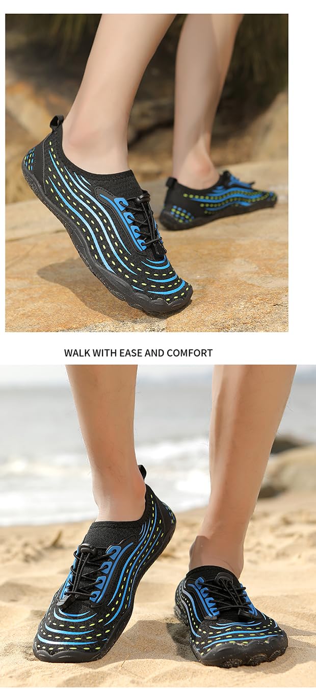 Hike Barefoot Shoes for Women Breathable Mesh Quick Dry Non-Slip Waterproof Lightweight Zero Drop Sole Minimalist for Hiking Surfing Swimming (Blue,13)