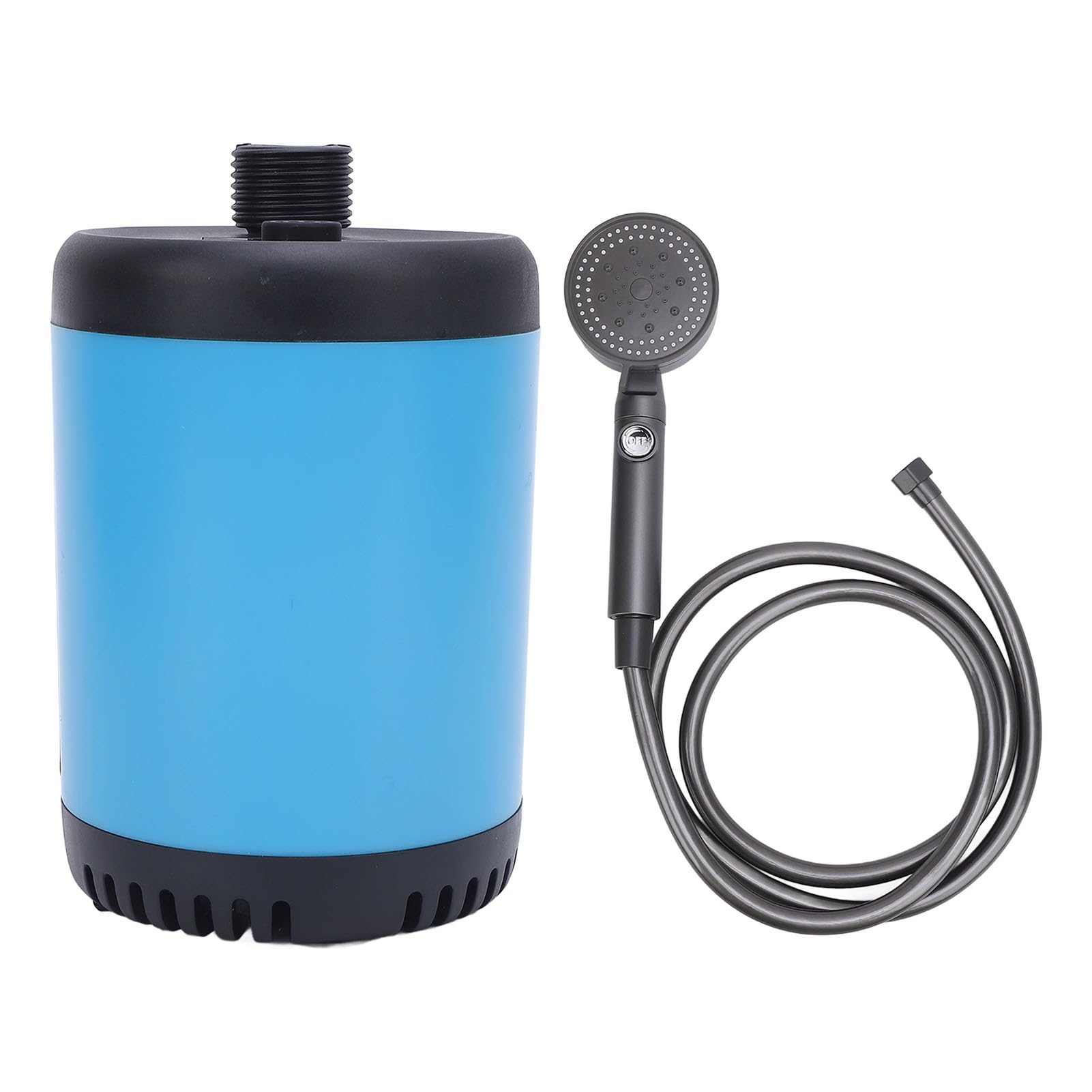 Portable Camping Shower 7800mAh Rechargeable Battery, Continuous 80min Use, 2M Hose, ABS Material for Hiking, Beach Travel