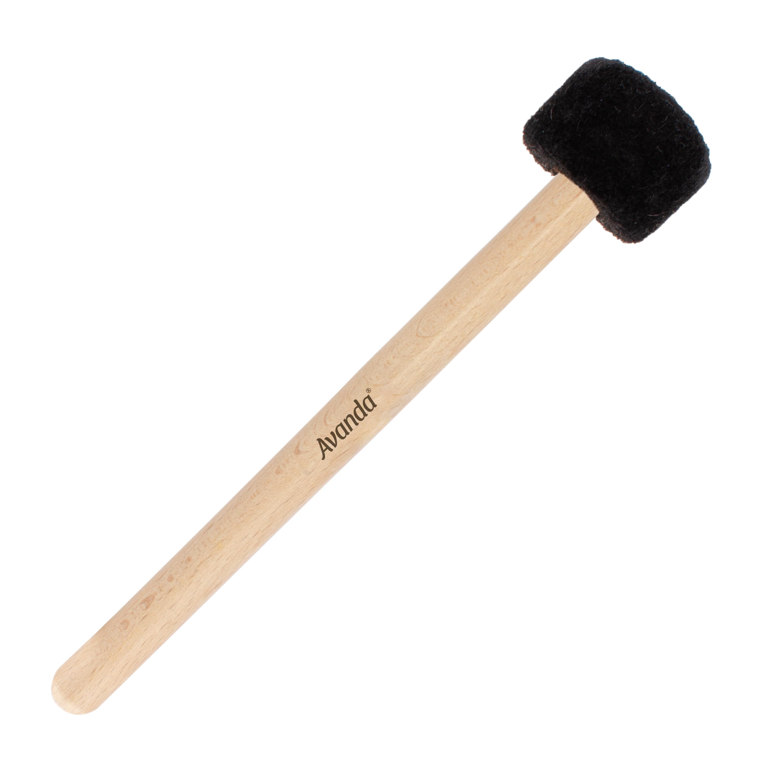 Schlägel/Klöppel mit hartem Filzkopf Ø 3 zum Anschlagen von Klangschalen und Gongs. 23 cm langer Stiel aus natürlichem Rosenholz. Fertigung ohne Schraube. Für professionelle Ansprüche.