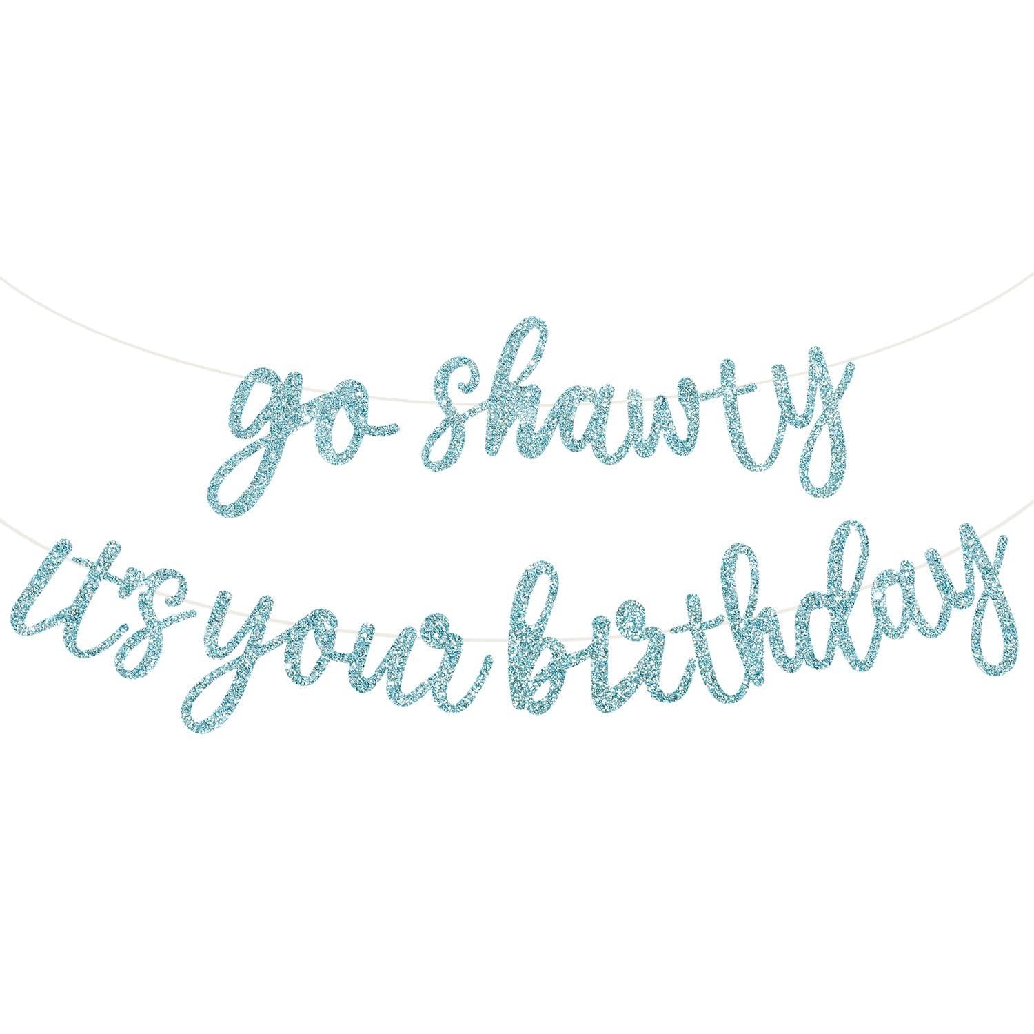 Glitter Birthday Banner - Pre-Strung & Easy Decor -29