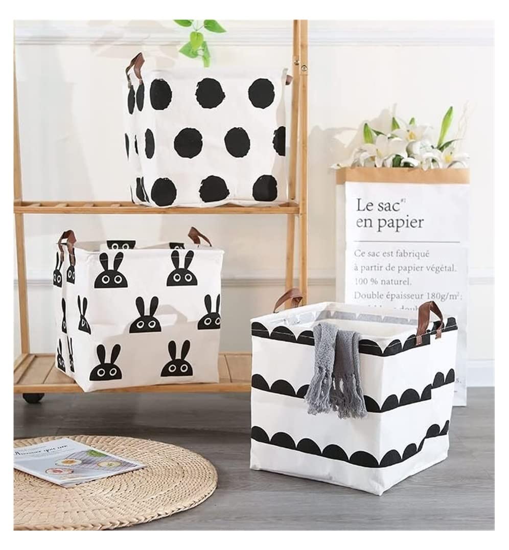 Cesto Bucato Cesto Portabiancheria Portaoggetti Quadrato Tessuto Impermeabile Vestiti Organizzatore Pieghevole Stoccaggio Accessori per Bagno(D)