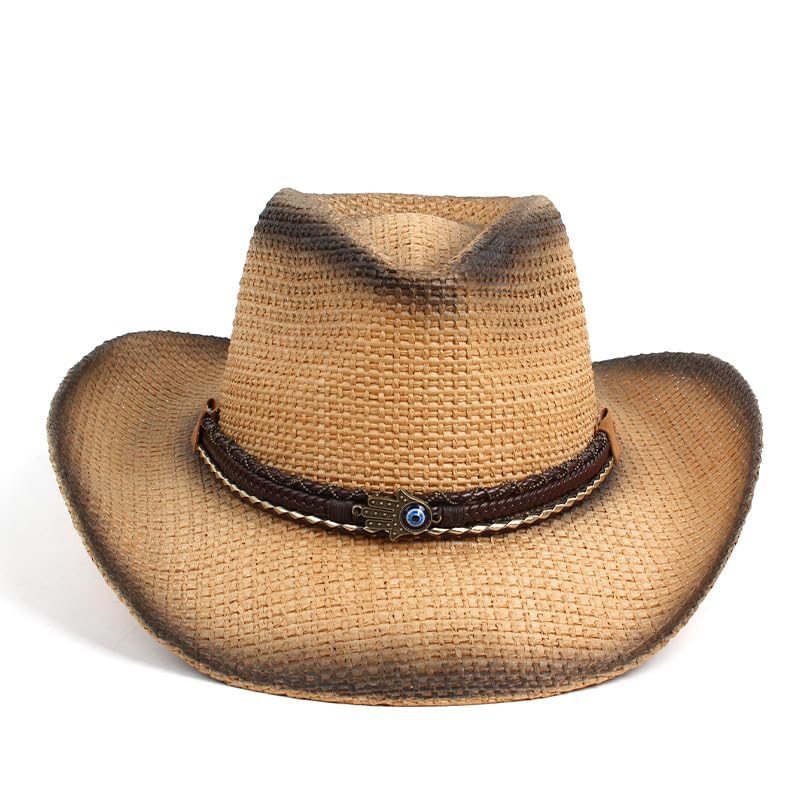 Image of Cowboy Hat Bands for Men Women, Leather Hatbands Belt for Cowboy /Western /Fedora /Cowgirl Hats
