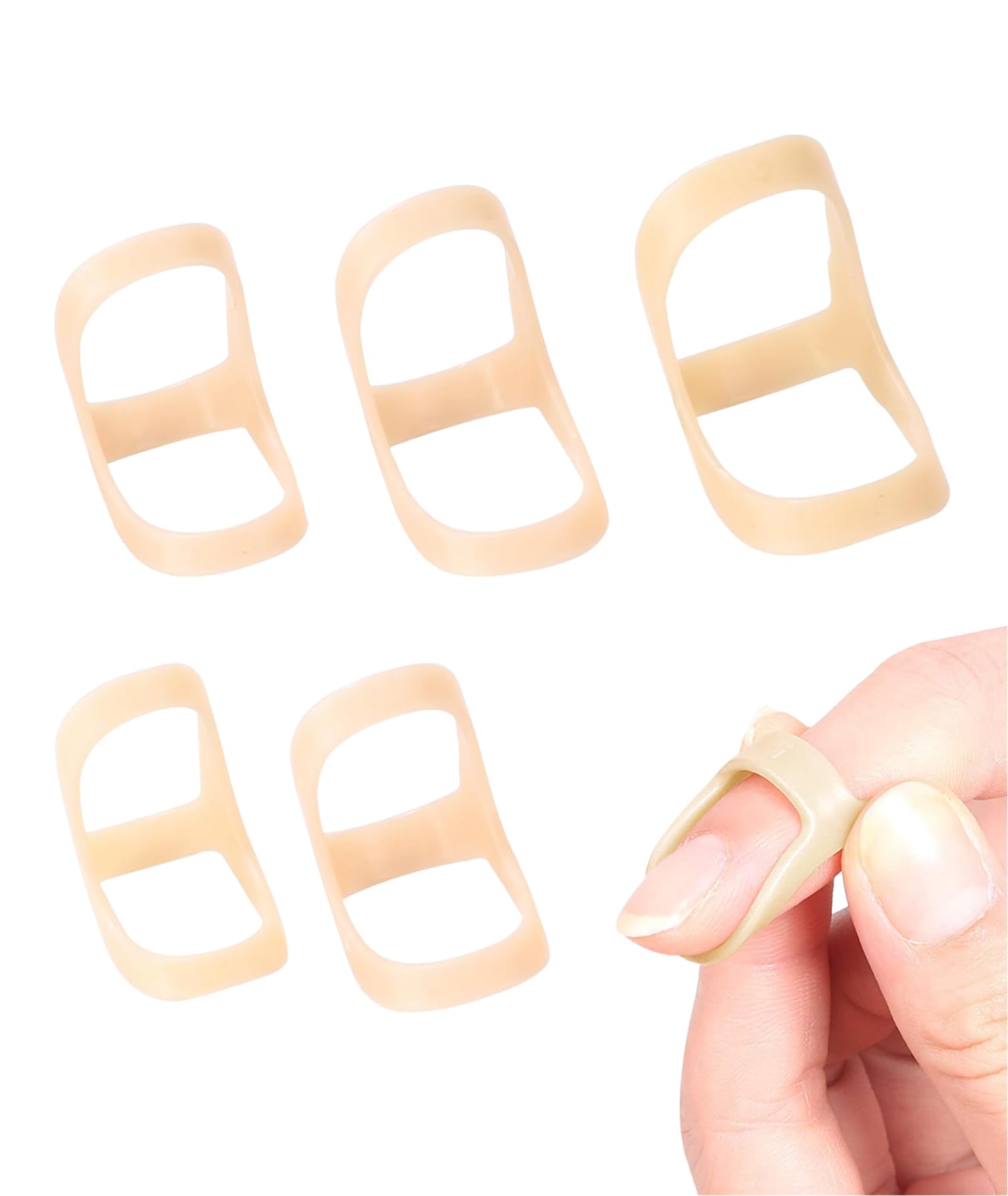 5 PCS Finger Splint, Oval 8 Finger Splint, Thumb Support For Pain Relief, Thumb Splint, Finger Stabilizer Brace Finger Protectors in 5 size (1.37in*0.7in, 1.53in*0.74in, 1.57in*0.78in, 1.65in*0.82in, 1.77in*0.86in)-image-3