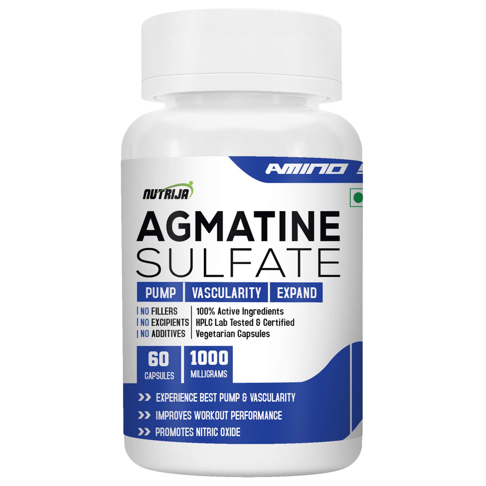 NutriJa Agmatine Sulfate -1000mg Capsules (USP Grade) Strength & Pump | Boost Nitric Oxide (Pack of 1 (60 Capsules))-image-26
