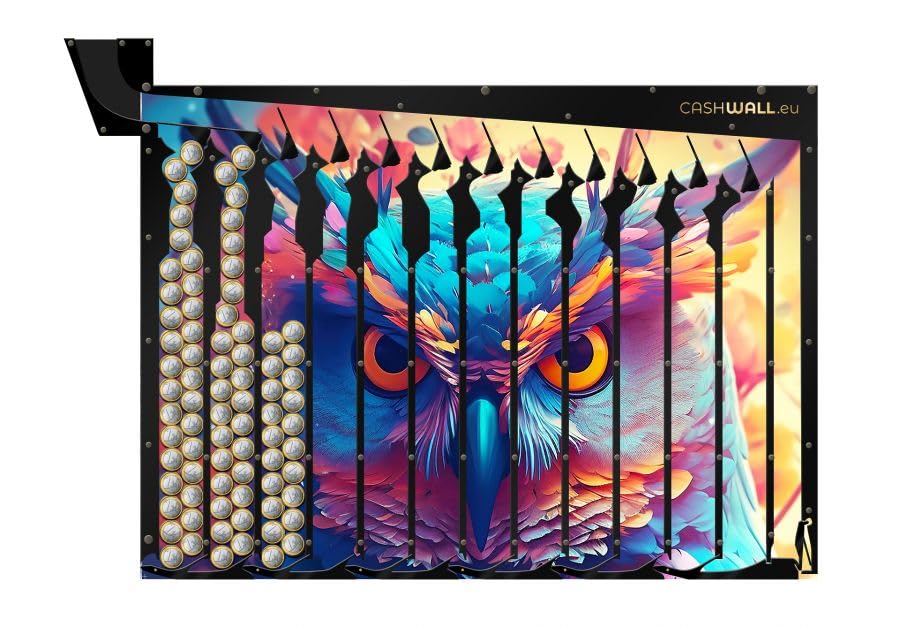 Tirelire Annuelle Cashwall - Ne S’ouvre Qu’une Fois Remplie, 366 Pièces, Décoration Murale, Cadeau Original
