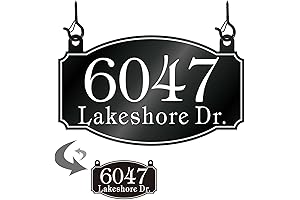 Reflective Double-Sided Mailbox Address Sign Plaque