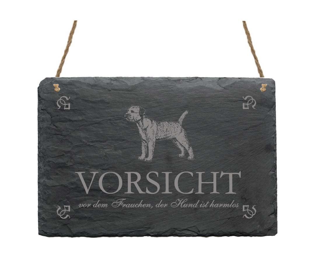 Schiefertafel Mit Jack Russell Motiv & Spruch – Dekoratives Schild Für Garten, Haus Oder Als Geschenk