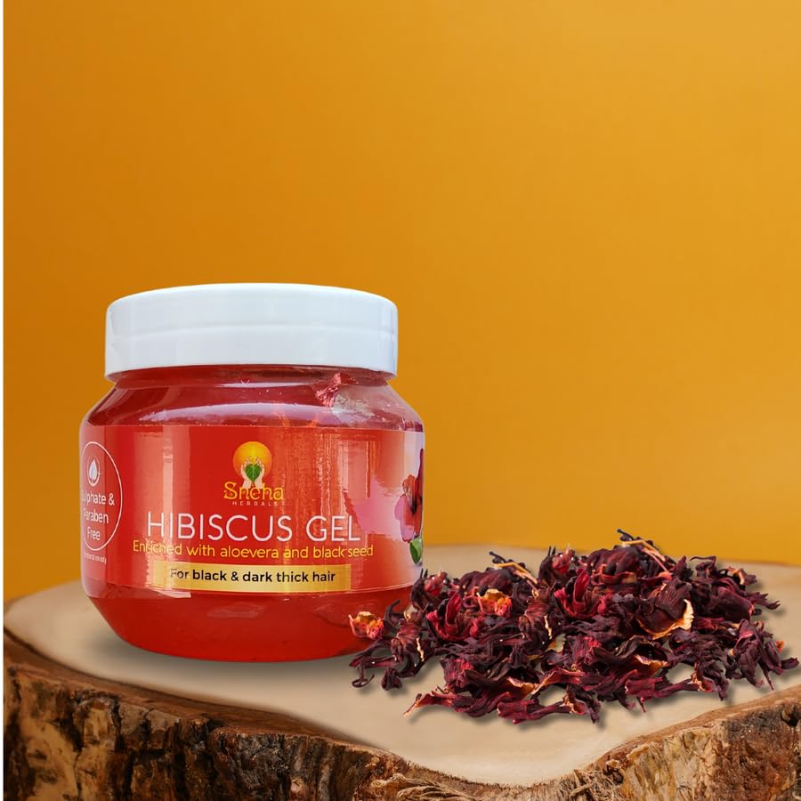 Sneha Herbals Natural Kerala-Made Hibiscus Gel with Aloe Vera for Healthy Hair - 300g