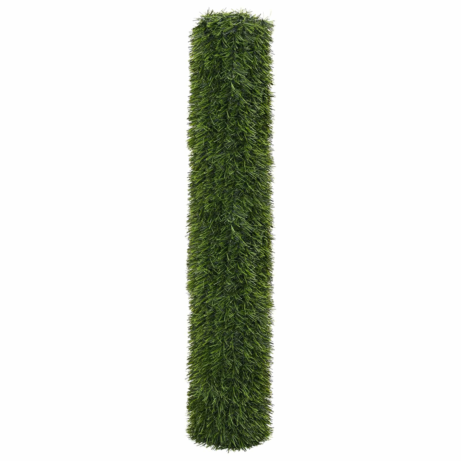 Sztuczne ogrodzenie, jasnozielone, z PCW i stali, 1,5 x 5 m, o naturalnym wyglądzie, odporne na promieniowanie UV, ochrona przed wzrokiem na taras, do ogrodu, na balkon, wszechstronna