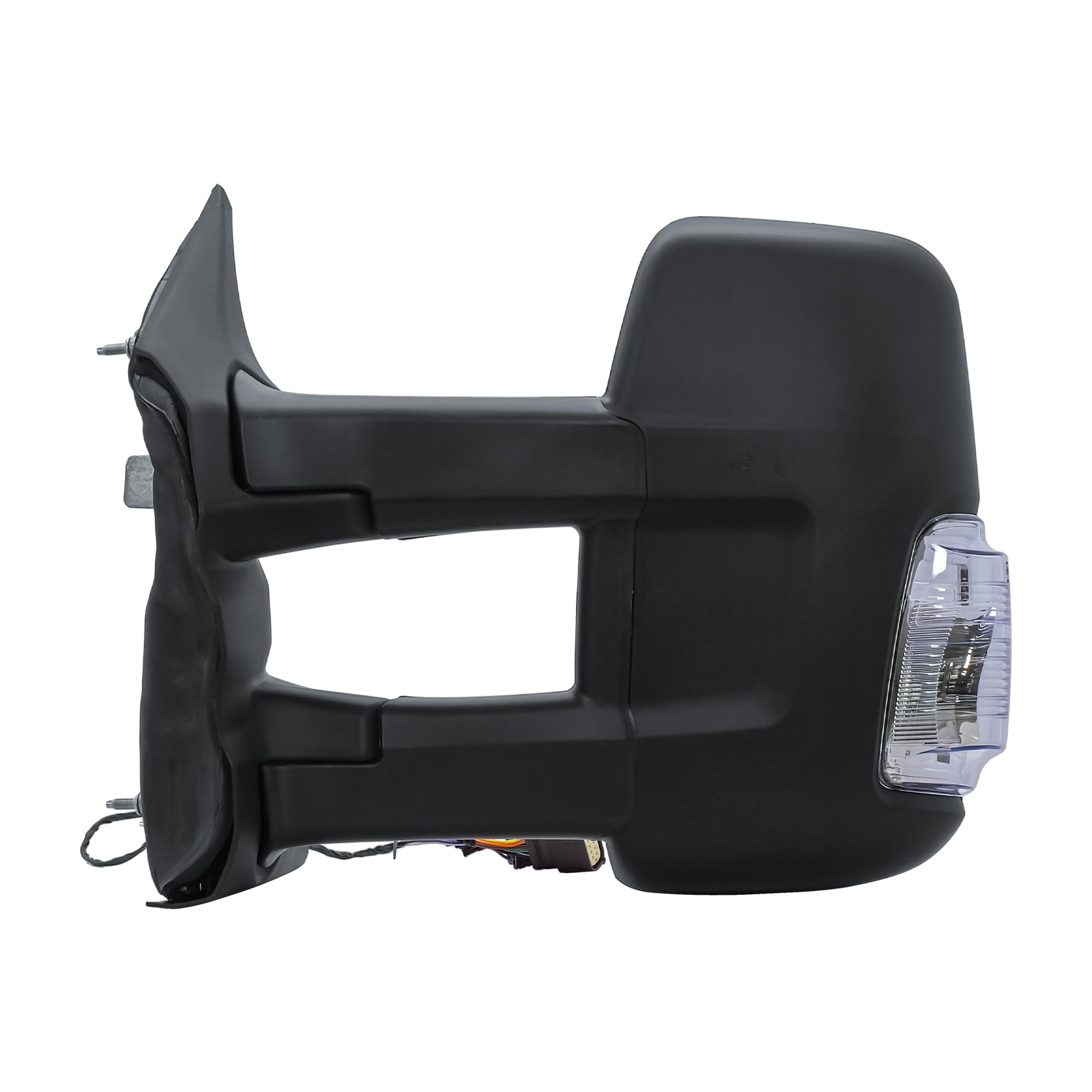 Specchietto retrovisore sinistro braccio lungo elettrico e riscaldato con indicatore di direzione per Ford Transit V363 2014-2024