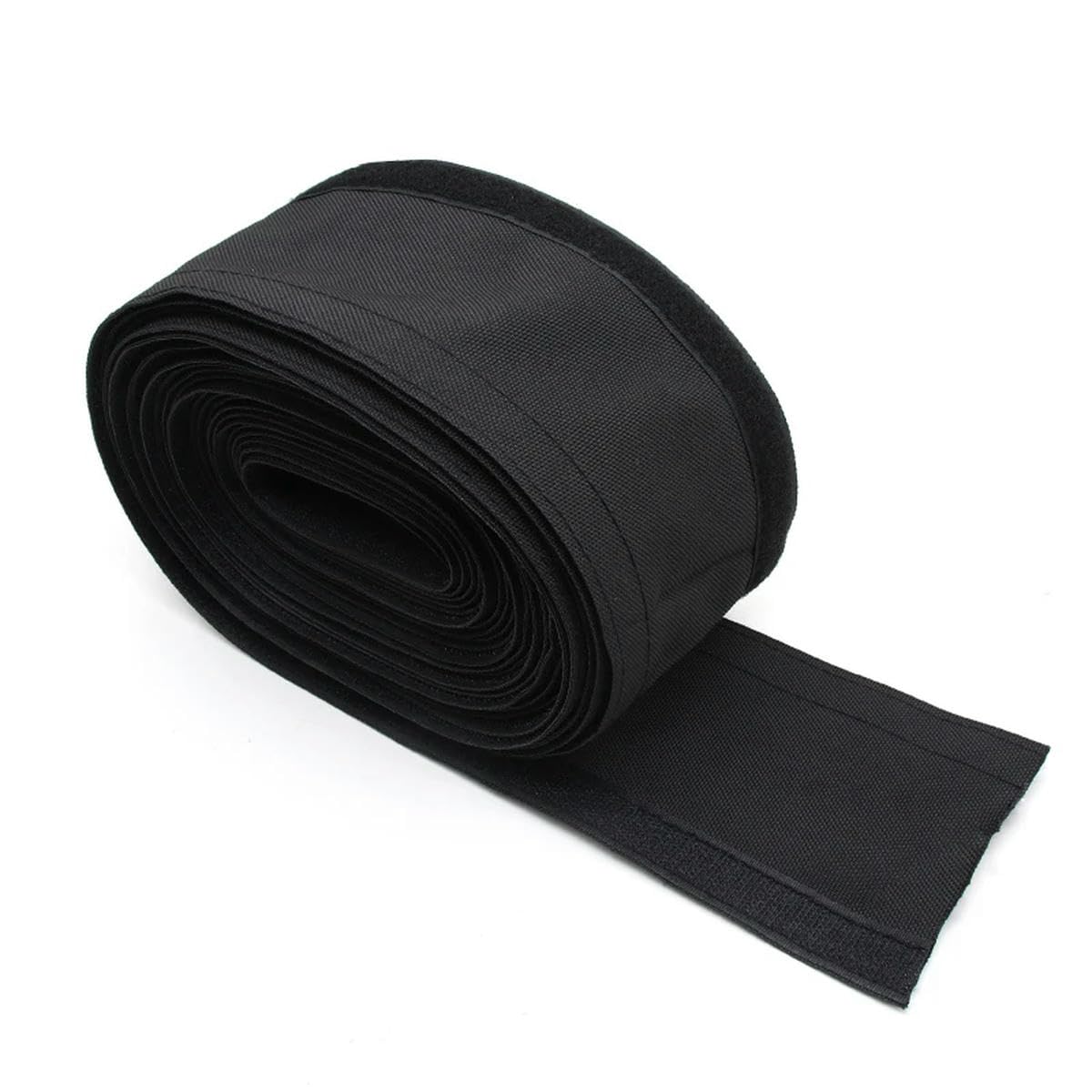 Passacavo adesivo per guaina per cavo da 1/3/5 m, 16 mm-100 mm, in nylon intrecciato flessibile, guaina protettiva per cablaggio, nero, diametro interno 20 mm, 5 metri