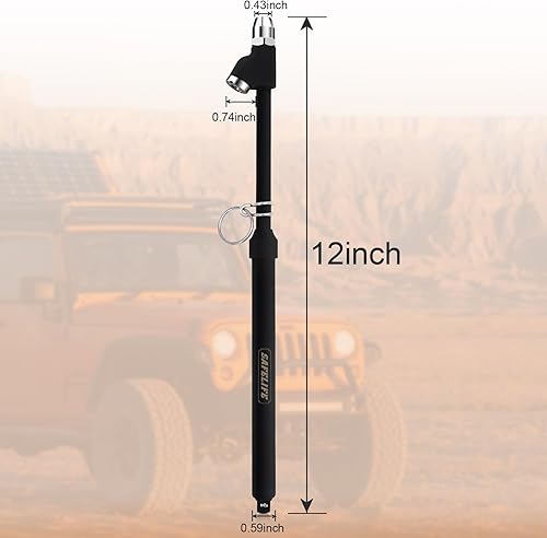 Miniatura 6 de SAFELIFE Medidor de presión de neumáticos, medidor de presión de aire resistente, mandriles de doble cabezal de pie recto, negro esmerilado,