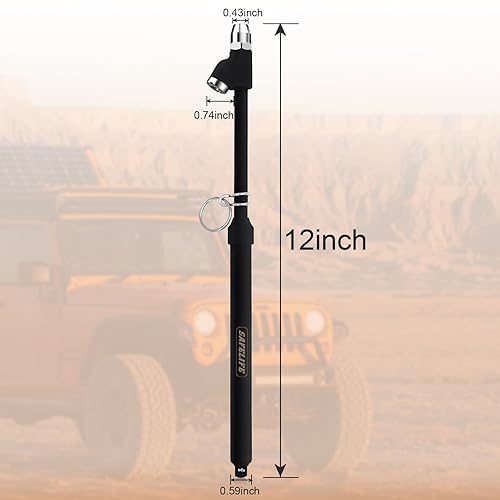 Miniatura 6 de Medidor de presión de neumáticos de alta resistencia, medidor de presión de aire de doble cabezal recto, calibre de aire de neumáticos de 10-150PSI