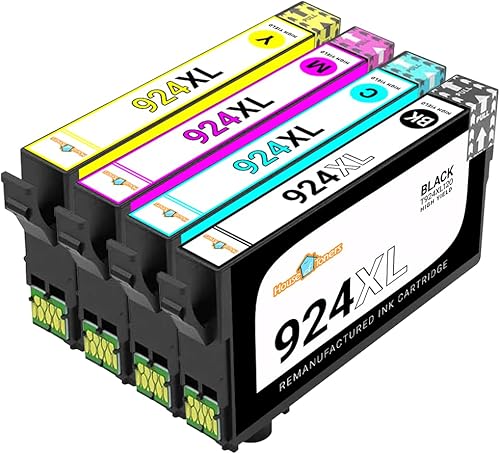 Miniatura 2 de Cartucho de tinta remanufacturado para Epson 924XL Cartucho de tinta de alto rendimiento para Epson 924XL Workforce Pro WF-C4310 WF-C4810 (BCMY, 4