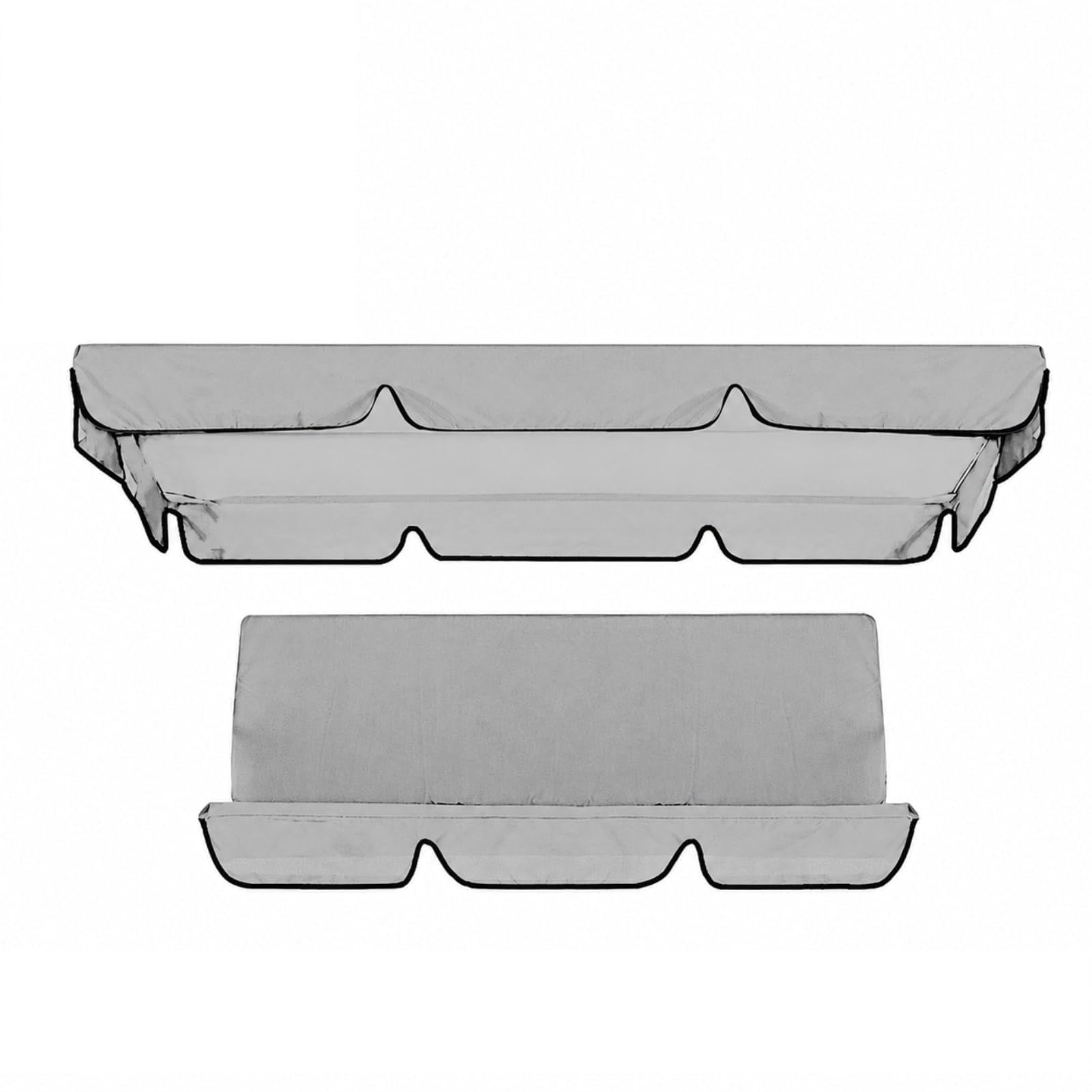 Outdoor Swing Canopy Cover,Replacement Patio Swing Awning Cover for Garden Bench, Porch Swing, Patio Seat, Outdoor Furniture and Garden Use (190T：142 * 120 * 18cm/150 * 50 * 10cm,Grey)