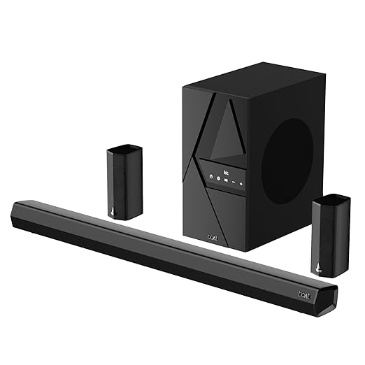 boAt Aavante Bar 3600 Bluetooth Soundbar w/ 500W RMS Signature Sound,5.1 Channel Surround Sound,BTv5.3, Wall Mountable Design,Bass&Treble Controls&Master Remote Control(Premium Black) at Rs. 12999