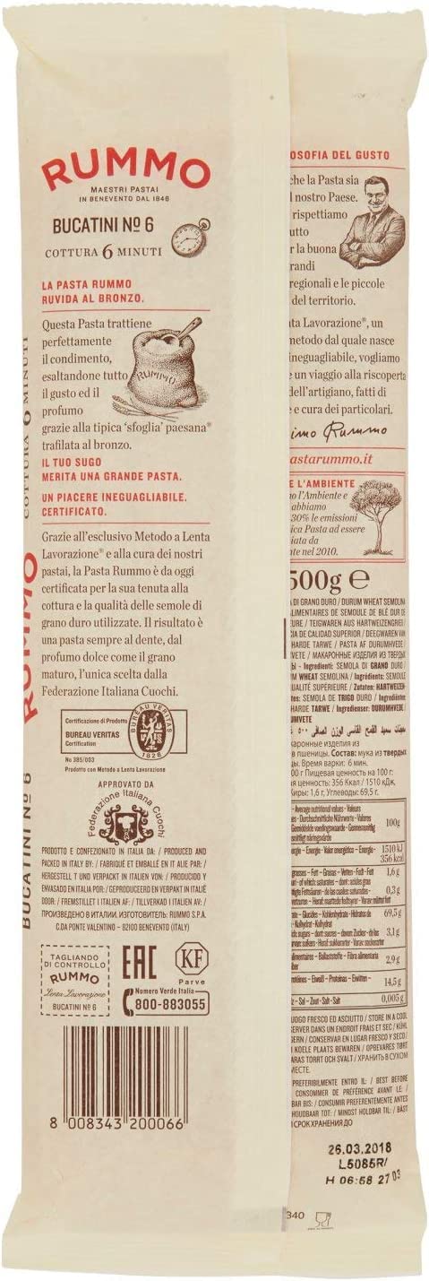 Testpaket Bucatini Spaghetti Linguine Hartweizengrieß Pasta Italienische Nudeln 12x 500g Packung + Italian Gourmet Polpa di Pomodoro 400g Dose