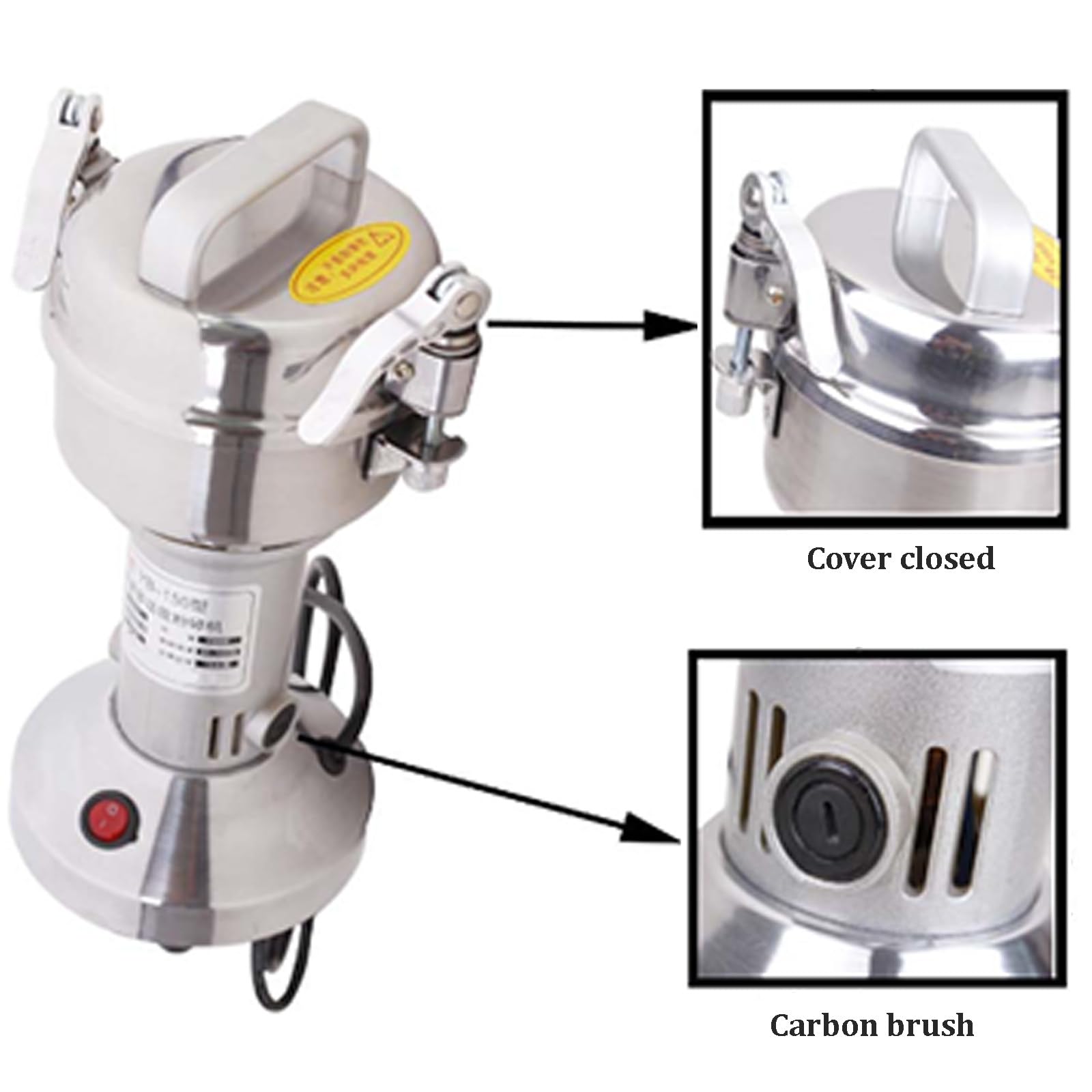 Broyeur à Grains Broyeur à éPices éLectrique Commercial Broyeur à Sec En Acier Inoxydable La Machine De Broyage Peut Rapidement éCraser Toutes Sortes D'Aliments