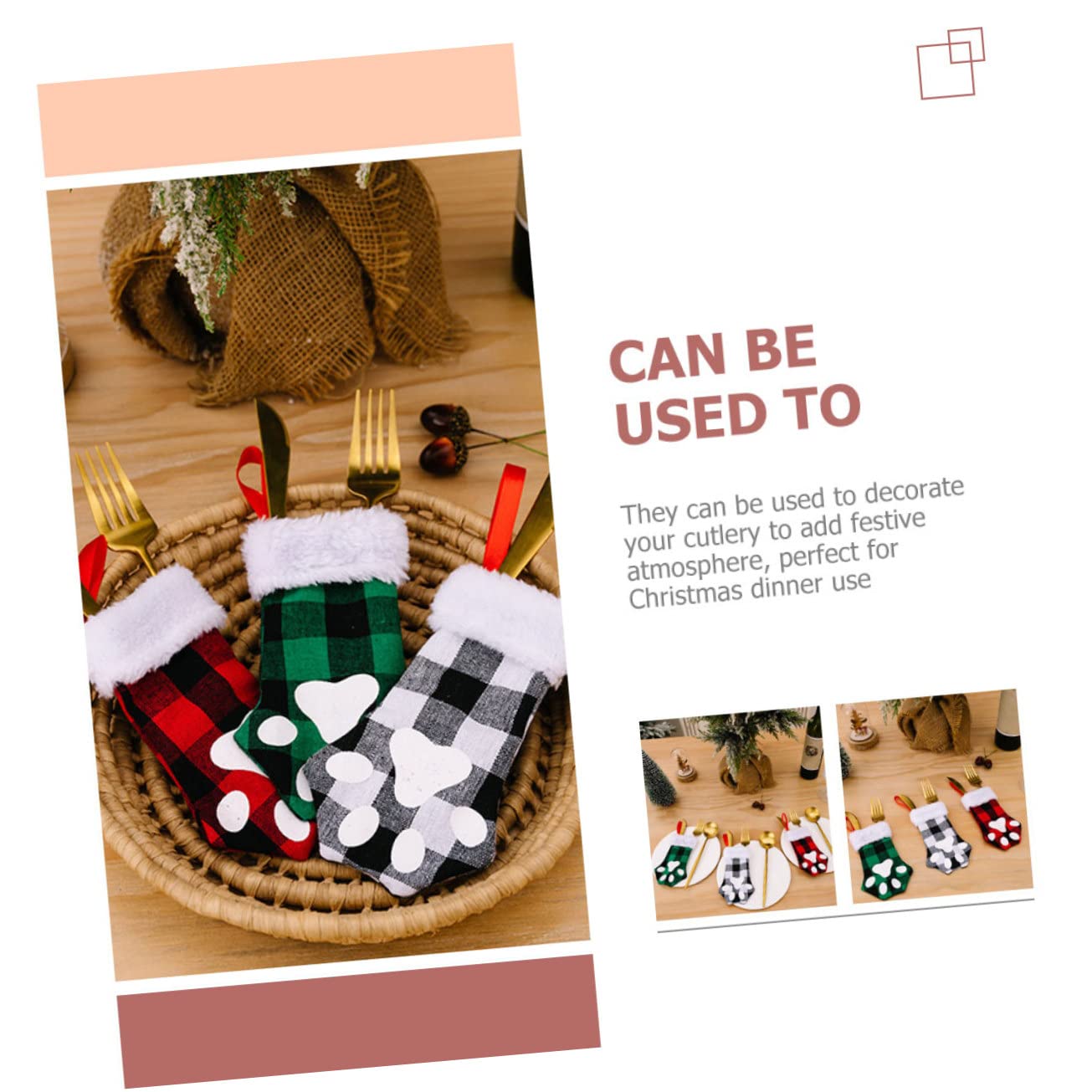 MAGICLULU 15pezzi Forma per Natale Sacchetti per e Decorazioni Natalizie per Feste per Tavole Festa e Decorazioni Natale