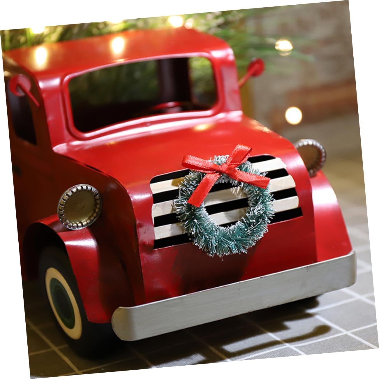 Red Truck Model Ornament Iron Car Ornament for Decorative Truck Model Decor