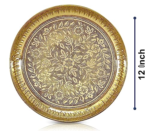 Ensemble Puja Thali en laiton de qualité supérieure signé BENGALEN