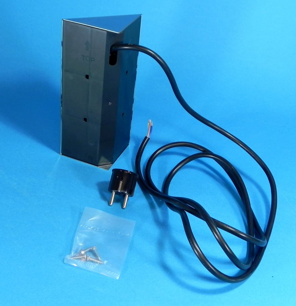 Eck-Energiebox 3-Fach in Schwarz matt mit USB A u. C Port für die Eckmontage/Ecksteckdosen/Steckdosenleiste