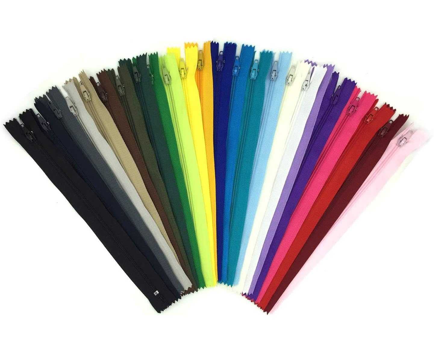 UALXPAO Rits Nylon Rits Onzichtbare Rits Rits Rits voor Ambachten Naaien Stof Accessoire (Lichtgroen, 20cm