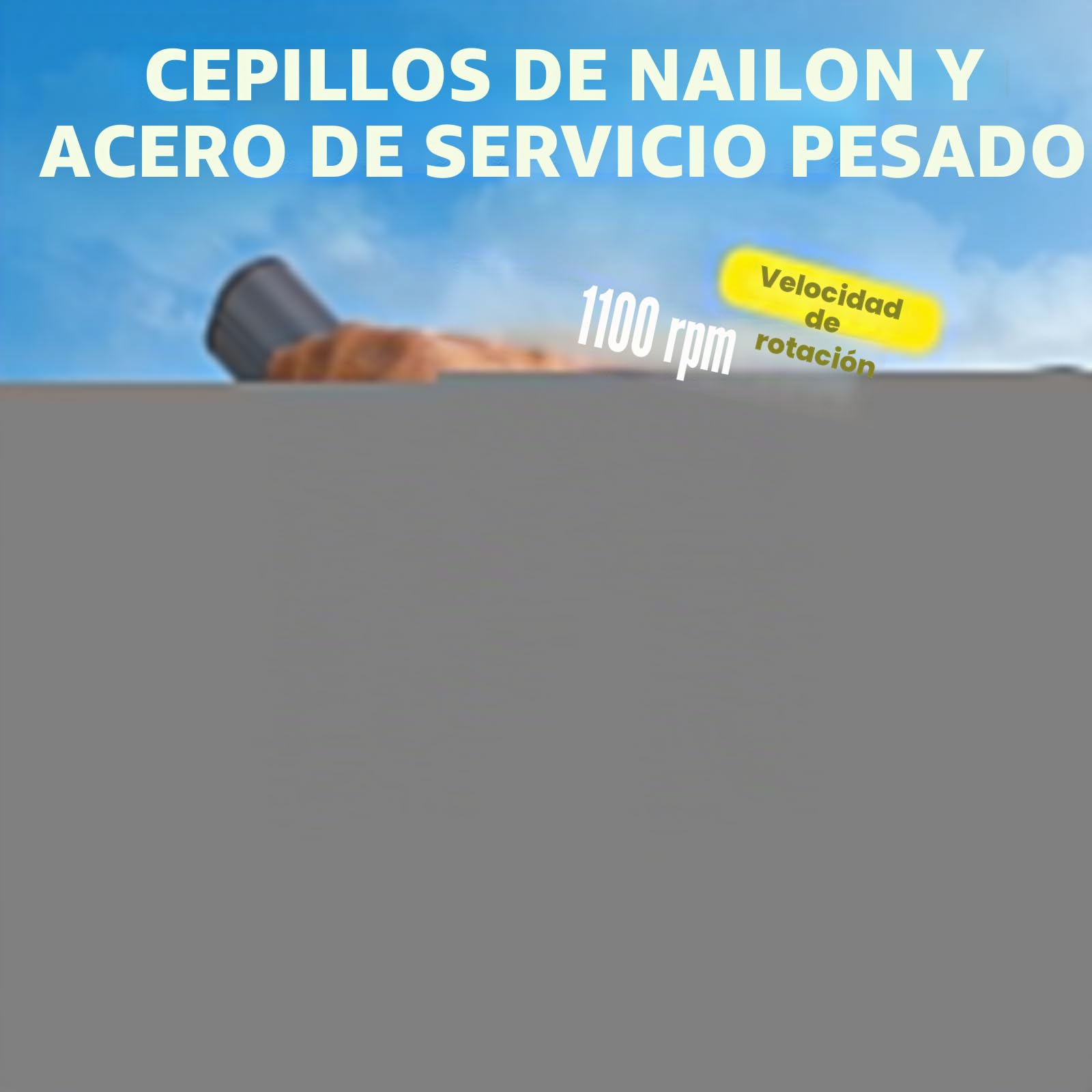 Cepillo Eléctrico para Barbacoa – Inalámbrico y Recargable con Cabezal de Acero Inoxidable Desmontable (Incluye 1 Repuesto) | Limpieza Eficaz para Parrillas de Gas, Carbón, Eléctricas y Rejillas