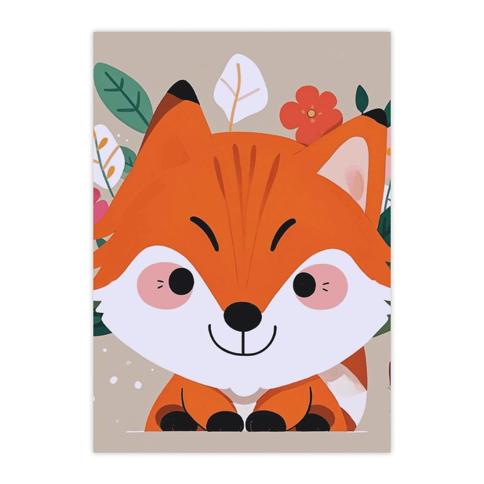 Stickers mignons de renards et feuillage pour décorer vos bouteilles d'eau