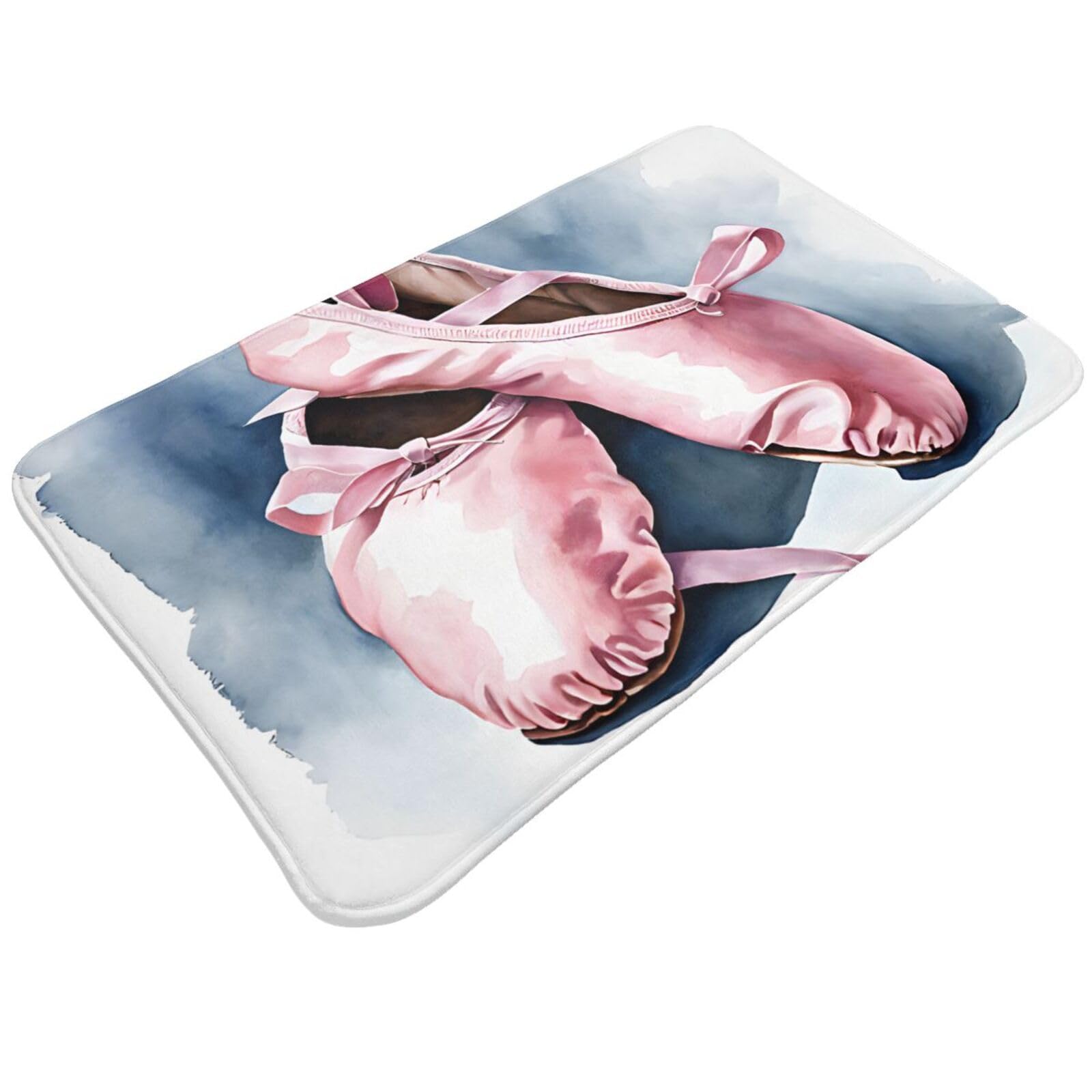 Ballet Dancer Print Living Room Bathroom Kitchen Anti Slip and Absorbent Carpet, Indoor Entrance Door Muddy Floor Mat, Ultra Soft Washable Carpet 21x31.5 Inches