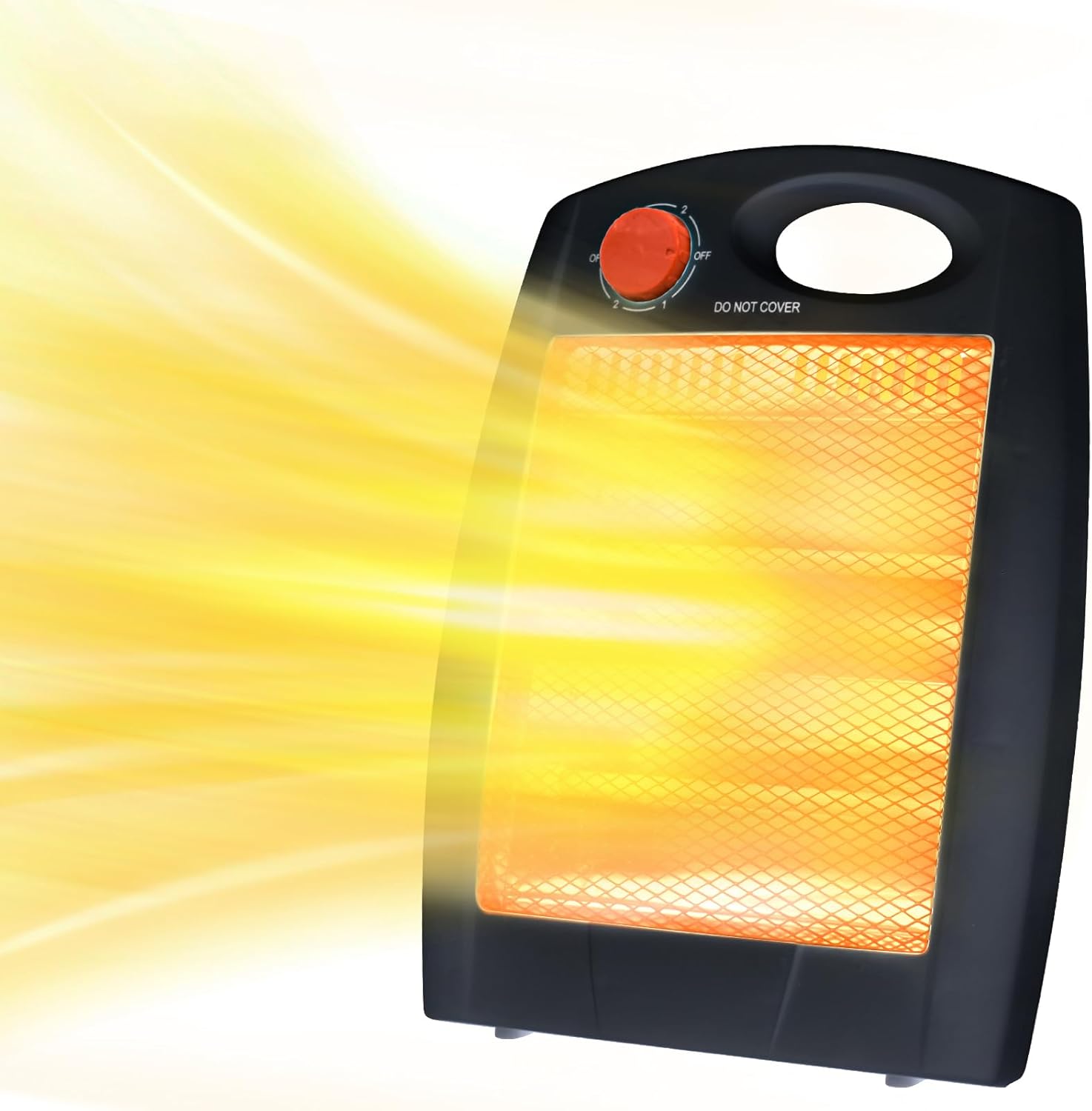 JooMoo Space HeaterPortable Radiant Quartz Desk Heater