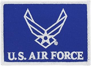 United States Air Force USAF Square Embroidered Patch, with Iron-On Adhesive