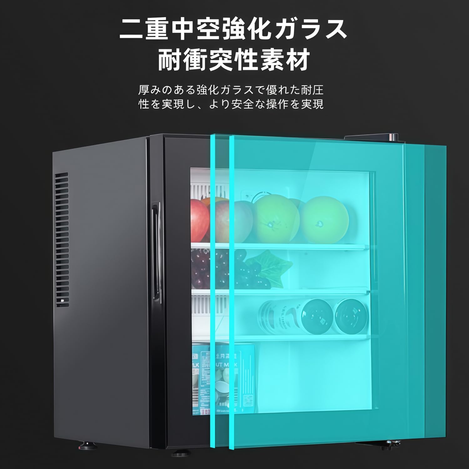 Amazon.co.jp: Dudass30Lミニ冷蔵庫、省エネ、静音、ポータブル