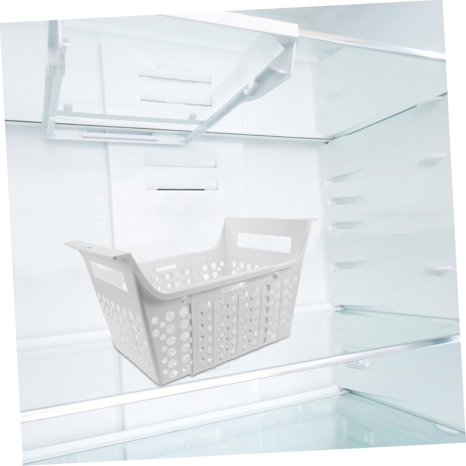 Expandable Hanging Storage Bin with Drainage for Fridge Versatile Freezer Storage Container for Optimized Food Organization