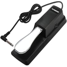Sustain Pedal for Keyboard Universal, Premium Sustain Pedal, Piano Pedal for Keyboard with Polarity Switch for MIDI Keyboards, Digital Pianos, Yamaha, Casio and More, 1/4'' Input Plug by karmiero