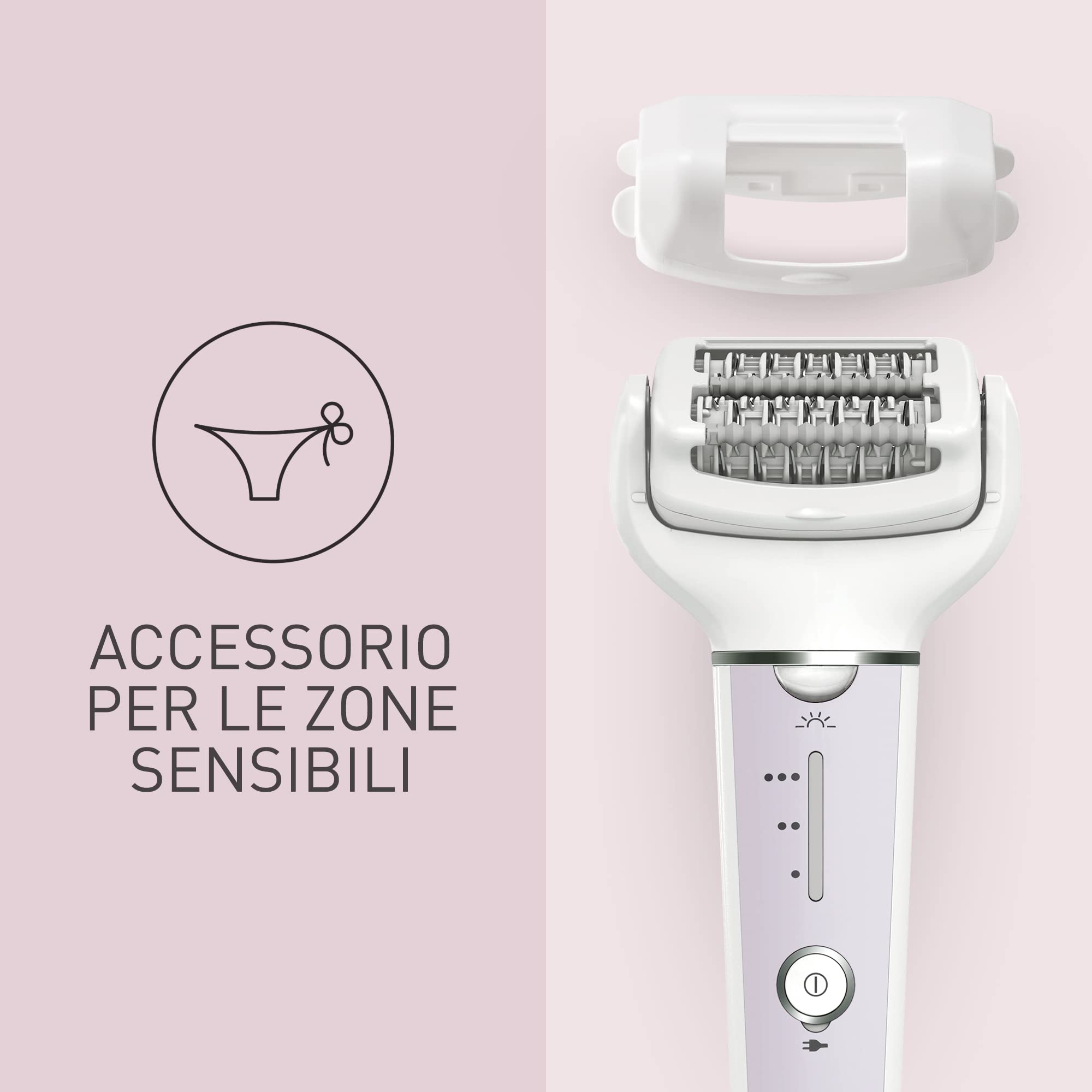 Panasonic ES-EY30-V503 Epilatore Bagnato e Asciutto, Doppio Disco con 60 Pinzette, Testina Flessibile Pivotante a 90°, 3 Impostazioni di Velocità e Luce LED, 30 Minuti di Funzionamento, Cordless