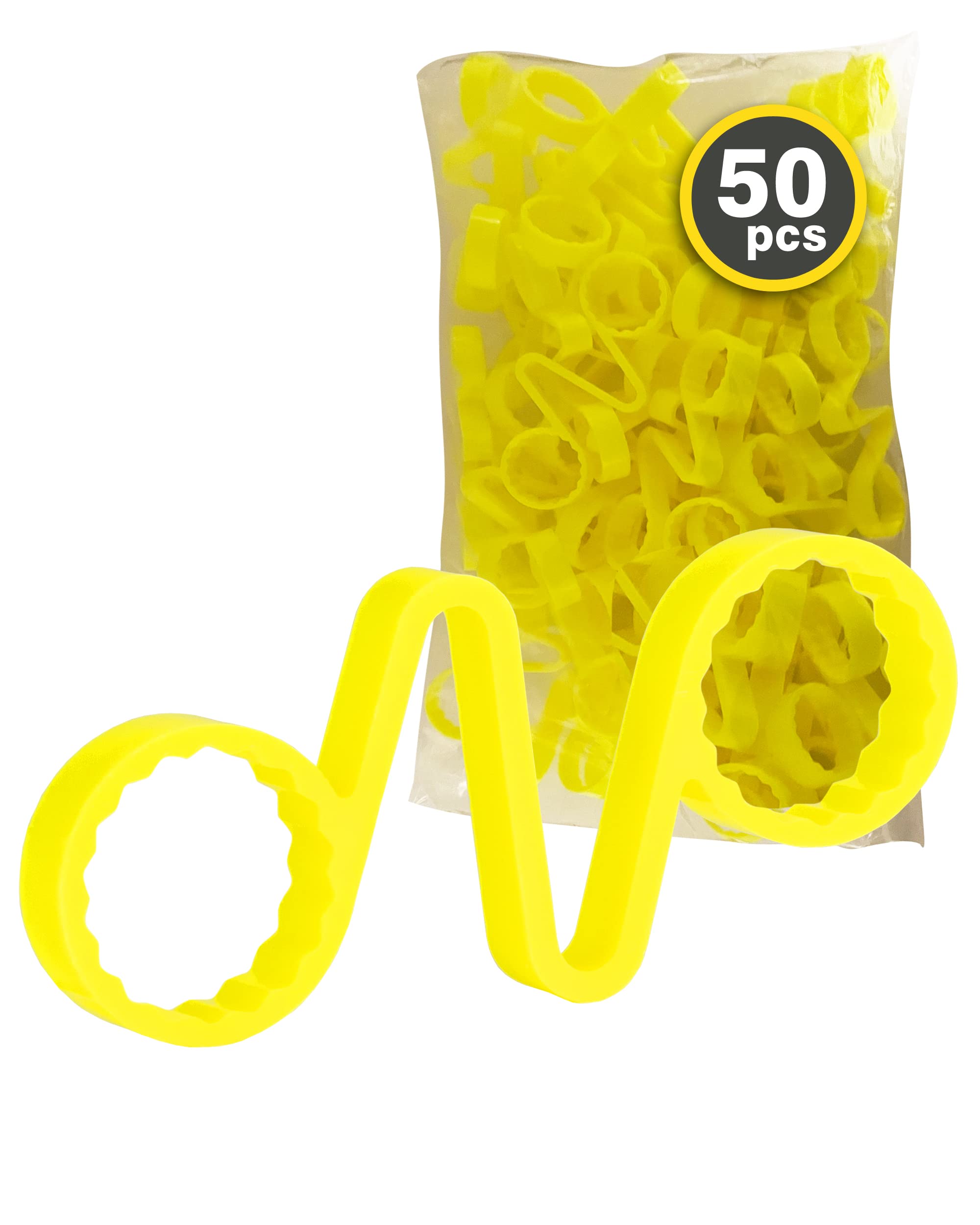 Checkpoint Checklink Wheel Nut Indicator and Retainer 33 mm Yellow – Visual Indicator for Fleets, Industrial Trucks, Vehicles, and Goods Transporters – Lug Nut Arrows Yellow 33 mm (Bag of 50 Pcs)