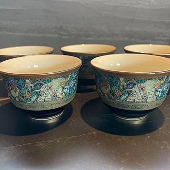 eclectique kai kai 象更紗 急須 湯飲み 5客 茶器セット Amazon.co.jp: eclectique kai kai 象更紗 急須 湯飲み 5客 茶器