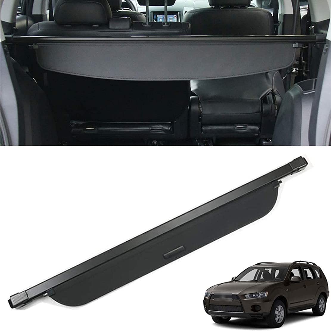 NINQ Auto Laderaumabdeckung Rollo Für Mitsubishi O Produktbild-Vorschau 11