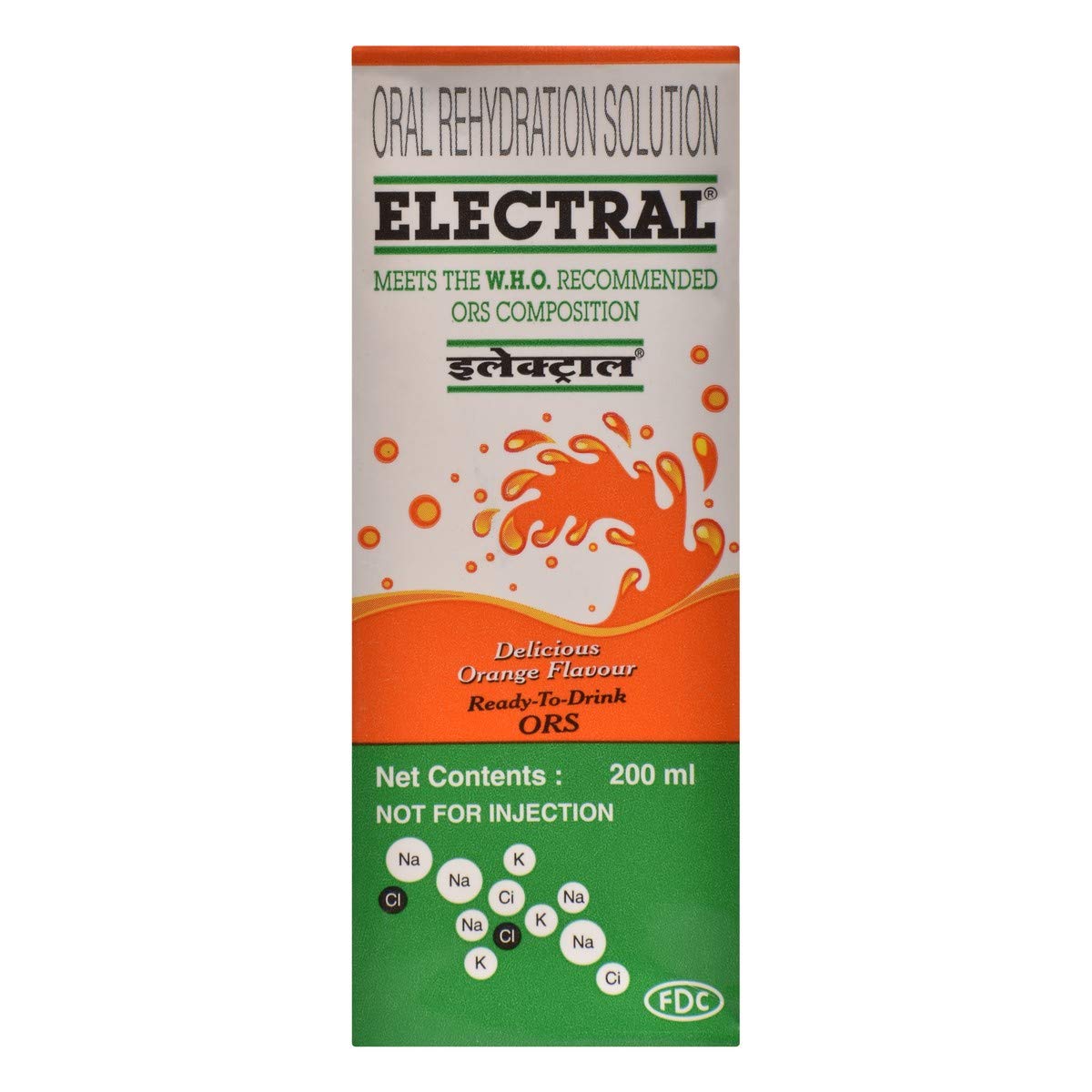 Electral Orange Flavour - Pack of 200 ml Solution