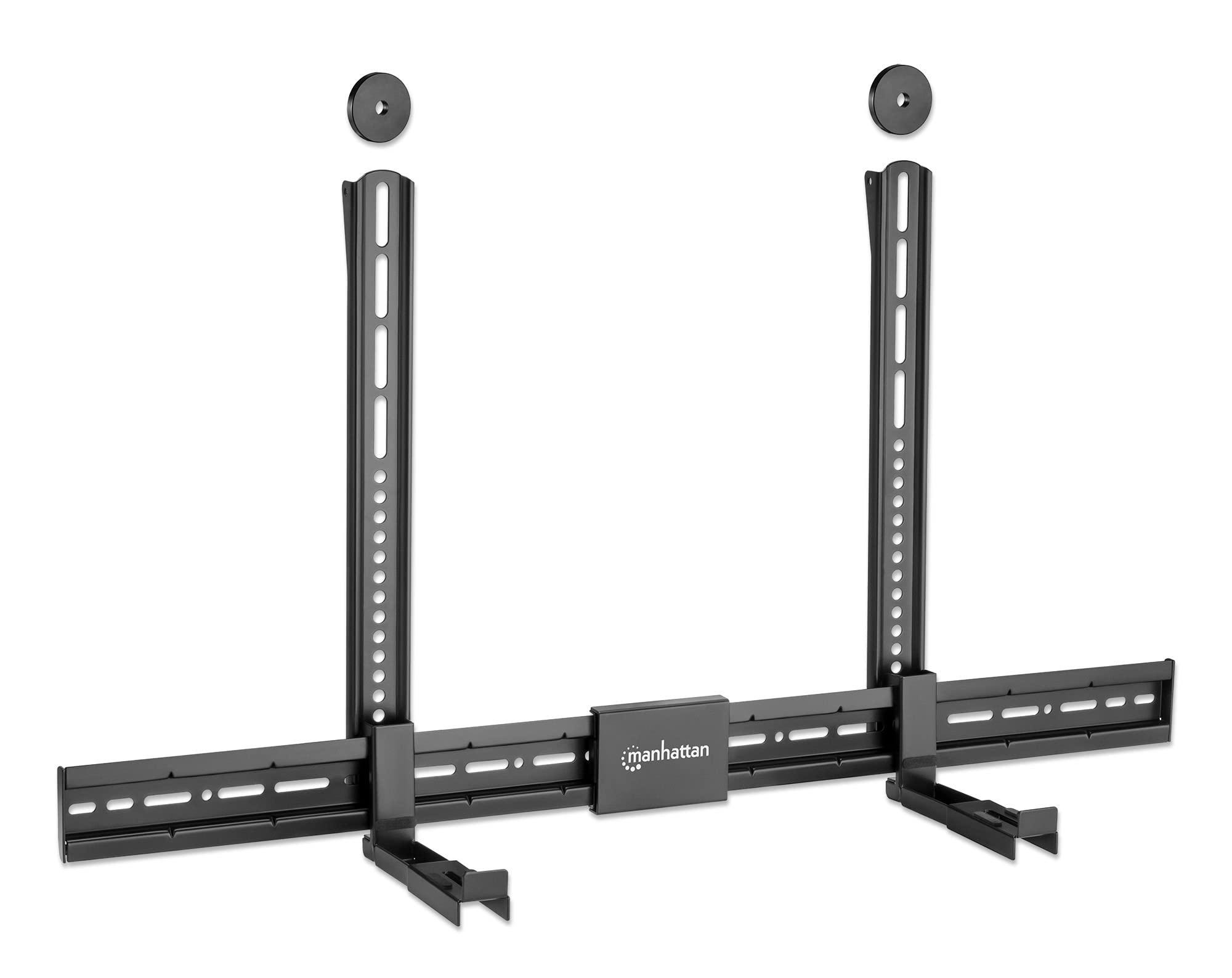 Manhattan 461849 supporto da parete per casse acustiche Plastica, Acciaio Nero
