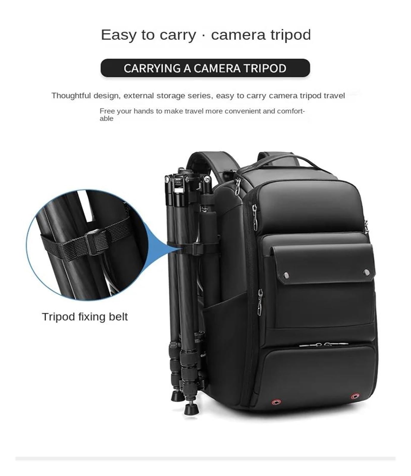 Borse per fotocamera multifunzionali, zaino per fotocamera impermeabile di grande capacità, per obiettivi reflex per Ca&no&n, treppiede, zaini